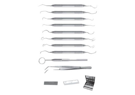 Periodontal Debridement Set, 12 Pieces with sterilization cassette