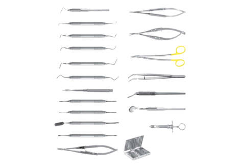 Periodontal Plastic Surgery Set, 19 Pieces with sterilization cassette