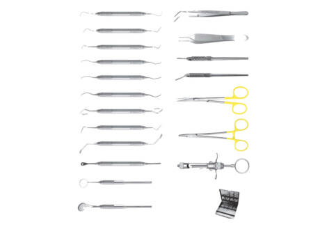 Periodontal Surgery Set, 20 Pieces with sterilization cassette