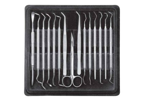 Periodontal and Surgical Instrument Set, 15 Pieces