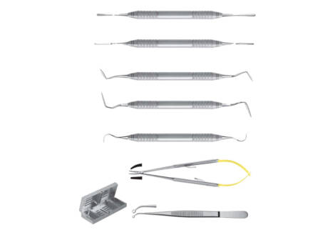 Tunneling Set, 7 Pieces with sterilization cassette