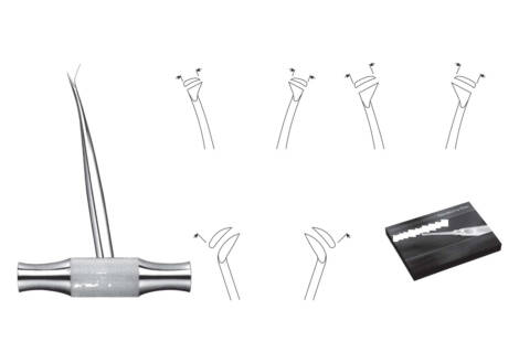 Walter F. Barry Root Elevator Set, 6 Pieces with sterilization cassette